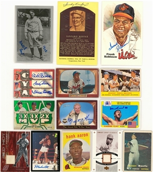 1950s-Modern Era Treasure Chest Card Insert & Auto Collection With Ali, Mays, Williams and More (14) (Beckett PreCert)